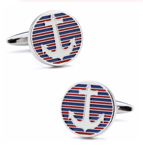 Manschettenknöpfe mit nautischem Anker von Tommy Hilfiger - 1